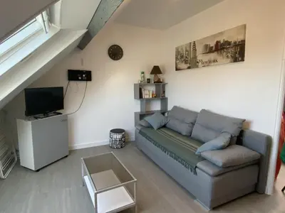 Télévision ou salle de divertissement dans l'établissement Gites Plein Ciel