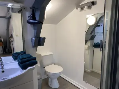 Salle de bains dans l'établissement Gites Plein Ciel