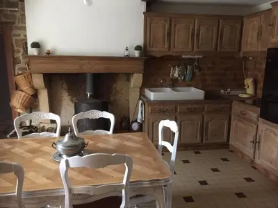 Cuisine ou kitchenette dans l'établissement Chez Mémère Hélène