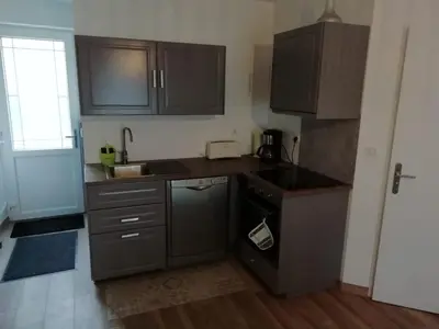 Cuisine ou kitchenette dans l'établissement Les Portes de Champagne