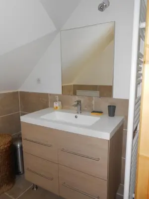 Salle de bains dans l'établissement Chez Denise