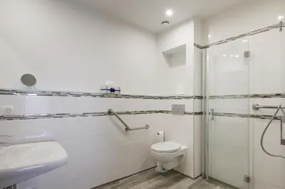 Salle de bains dans l'établissement Le Clos du Moulin