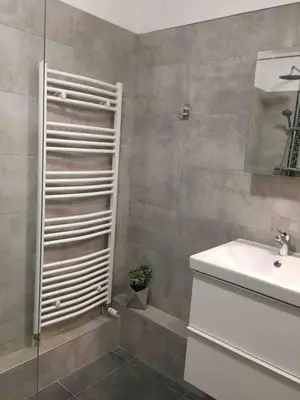 Salle de bains dans l'établissement BedinReims cozy apartment parking and wifi free ideal 4 Adultes et 2 Enfants