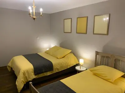 Un ou plusieurs lits dans un hébergement de l'établissement Maison indépendante à la campagne