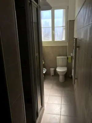 Salle de bains dans l'établissement appartement de charme en plein coeur du centre ville de Compiègne