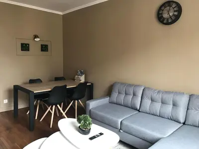 Coin salon dans l'établissement appartement de charme en plein coeur du centre ville de Compiègne