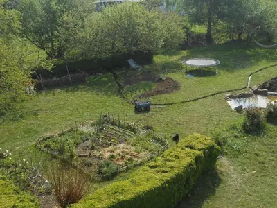 Jardin de l'établissement Double room on farm (La ferme du Tao)