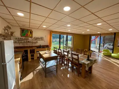 Cuisine ou kitchenette dans l'établissement Holiday home on farm (La Ferme du Tao)