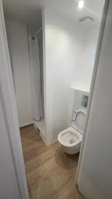 Salle de bains dans l'établissement Petit séjour en chalet