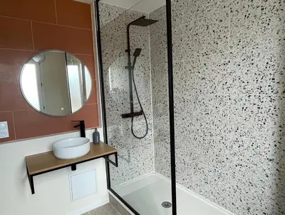 Salle de bains dans l'établissement Le W - Appart vintage
