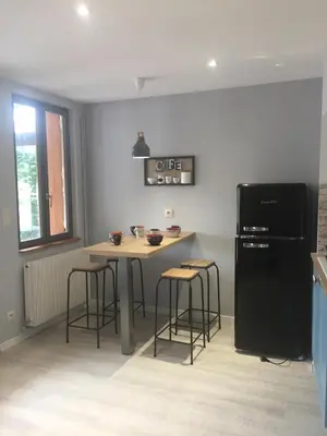 Cuisine ou kitchenette dans l'établissement Gîte 8 à 14 personnes en Champagne avec jacuzzi