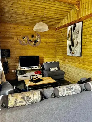 Télévision ou salle de divertissement dans l'établissement Le Domaine des Fagnes