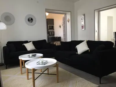 Coin salon dans l'établissement duplex agréable et calme
