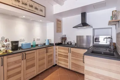 Cuisine ou kitchenette dans l'établissement Le Clos Moussy
