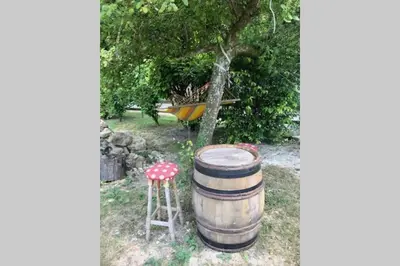 Jardin de l'établissement Le gite de l'auge