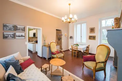Coin salon dans l'établissement Château de la Malmaison