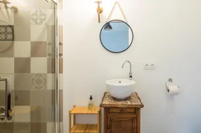 Salle de bains dans l'établissement Château de la Malmaison