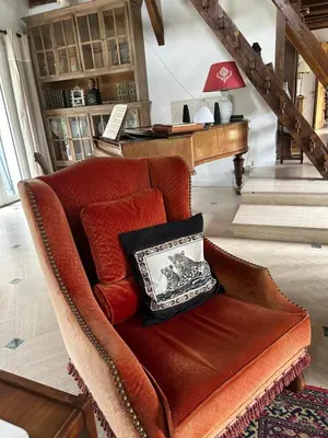 Coin salon dans l'établissement Domaine de La Charmille