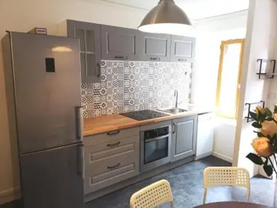Cuisine ou kitchenette dans l'établissement A bon port