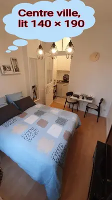 Un ou plusieurs lits dans un hébergement de l'établissement Le Galope, Appartement centre Compiègne