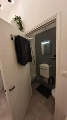Salle de bains dans l'établissement Le Galope, Appartement centre Compiègne