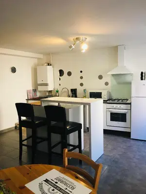 Cuisine ou kitchenette dans l'établissement Gîte de vac’s et d’affaires à Monthermé