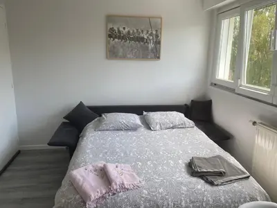 Un ou plusieurs lits dans un hébergement de l'établissement Suite au Parc de Fresnoy
