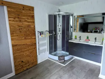Salle de bains dans l'établissement Chez madame loic