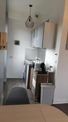 Cuisine ou kitchenette dans l'établissement Linotin centre ville Compiègne
