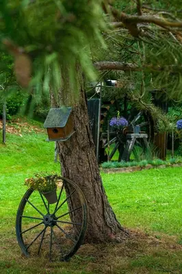 Jardin de l'établissement Les étangs du moulin d'Harcy