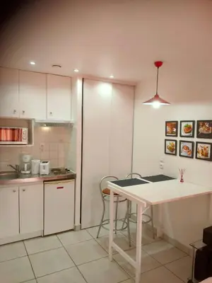 Cuisine ou kitchenette dans l'établissement Rive gauche