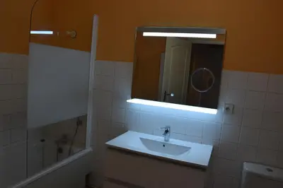 Salle de bains dans l'établissement Gite de Grigny