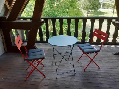 Balcon ou terrasse dans l'établissement Chambre de la Dhuys