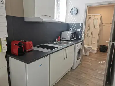 Cuisine ou kitchenette dans l'établissement Suite Orphelins 2 (rdc)