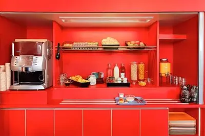 Cuisine ou kitchenette dans l'établissement hotelF1 Compiègne