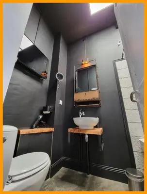 Salle de bains dans l'établissement Gîtes Familistère Landrecies - Guise