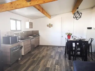 Cuisine ou kitchenette dans l'établissement Le Temps d une Pause à Boursault