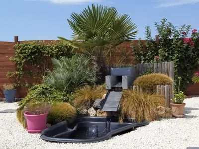 Jardin de l'établissement Au Bouchon Champenois