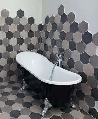 Salle de bains dans l'établissement Demeure de la Garenne
