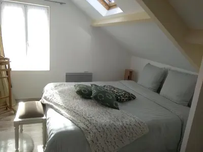 Un ou plusieurs lits dans un hébergement de l'établissement Gîte 