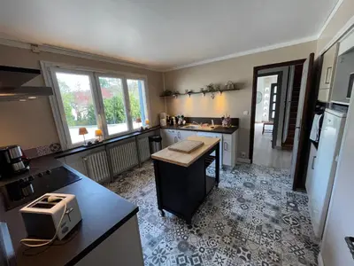 Cuisine ou kitchenette dans l'établissement Gîtes Chez Charles