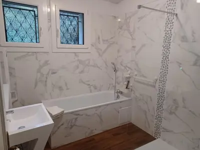 Salle de bains dans l'établissement Entre Phare et Moulin