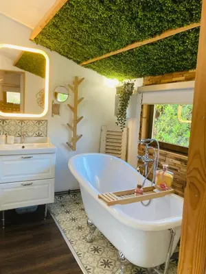 Salle de bains dans l'établissement Chalet La Romance