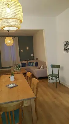 Coin salon dans l'établissement Gîte de la Croisette