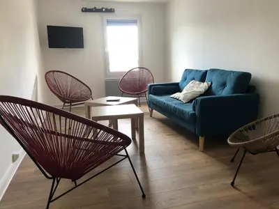 Coin salon dans l'établissement Le Gîte du Jard