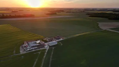 Lever ou coucher de soleil vu de le B&B/chambre d'hôtes ou à proximité