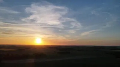 Lever ou coucher de soleil vu de le B&B/chambre d'hôtes ou à proximité