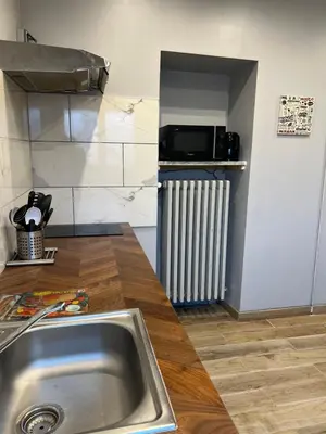 Cuisine ou kitchenette dans l'établissement L’ÉMERAUDE 3