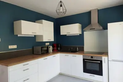 Cuisine ou kitchenette dans l'établissement Gîte en bord de Meuse