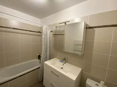 Salle de bains dans l'établissement Appartement Parc de Fresnoy